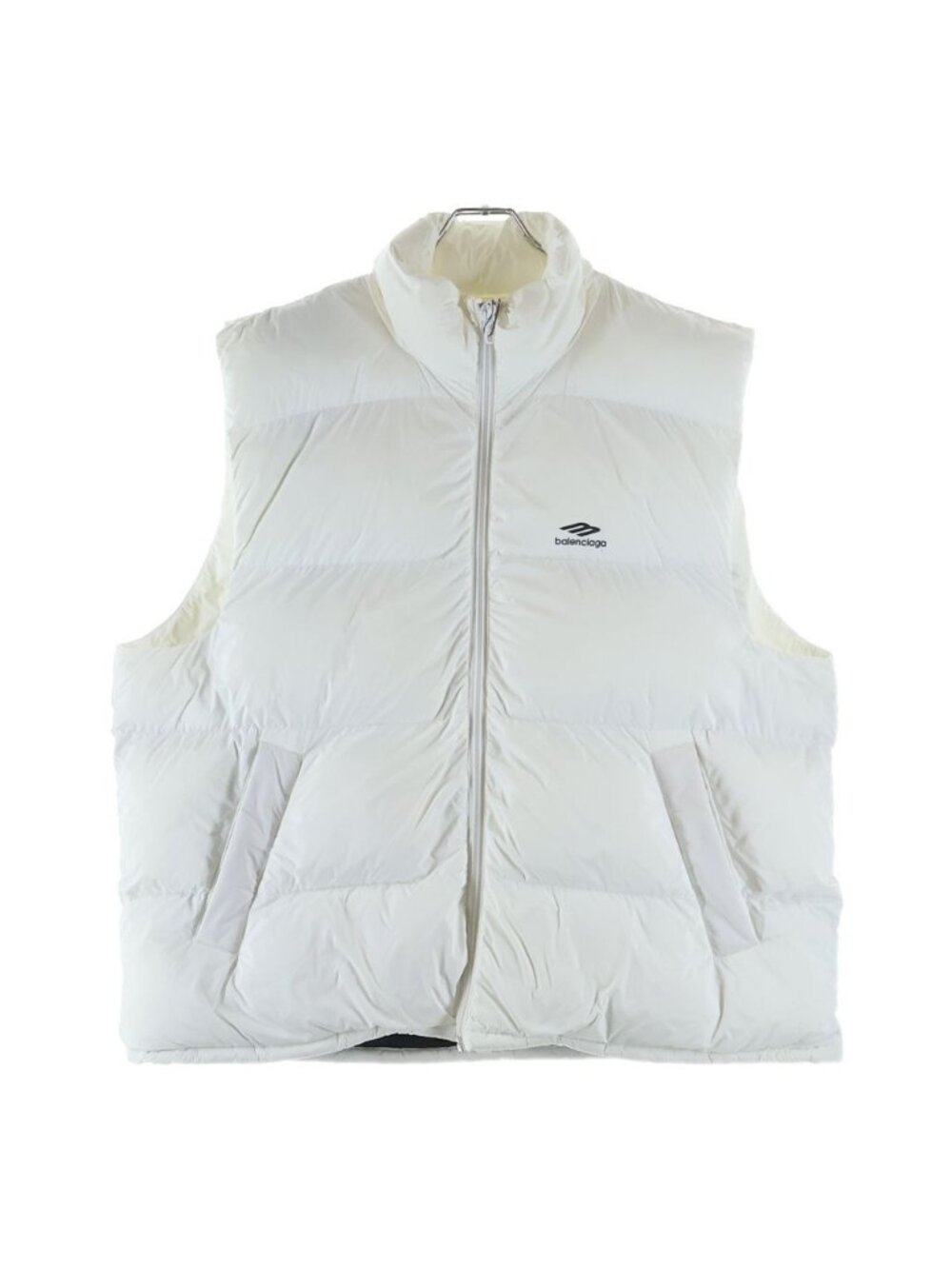 Balenciaga Ski Puffer Down Vest Sports Icon Ski Padding Zip Up White